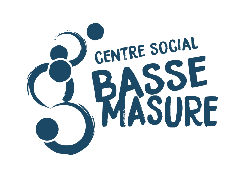 Logo bleu du Centre Social Basse Masure